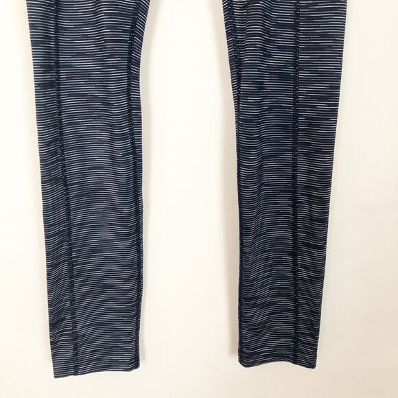 Tek Gear Mid-Rise Athletic Striped Blue Leggings Size S - Picture 4 of 8